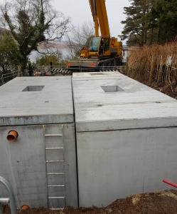 image of wastewater treatment tanks installed at glenveagh castle ireland